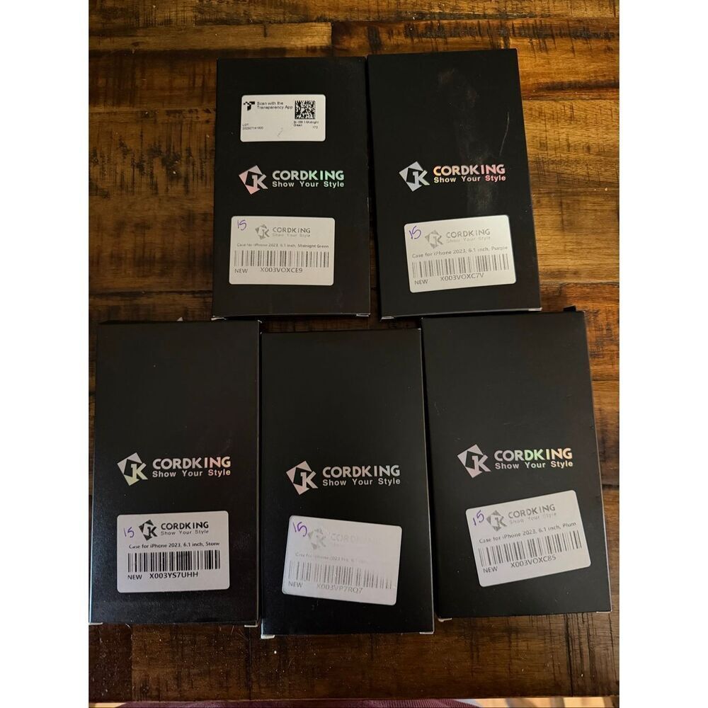 Cordking iPhone 15 Case Lot Of 5 New Purple Stone Plum Pink Green